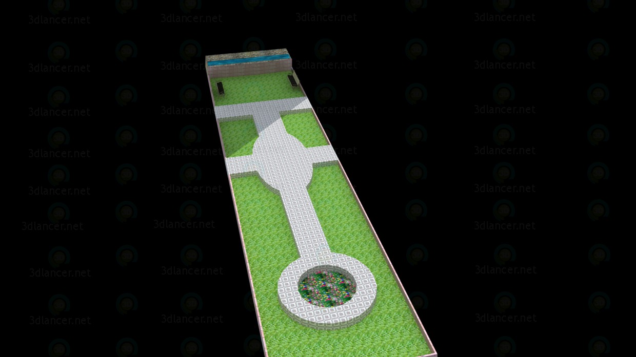 3d модель Парк 22'x104 ' – превью 3d модель Парк 22'x104 ' – превью