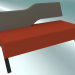 3d model The bench is double, the back is fixed on the right side (2R wood) - preview