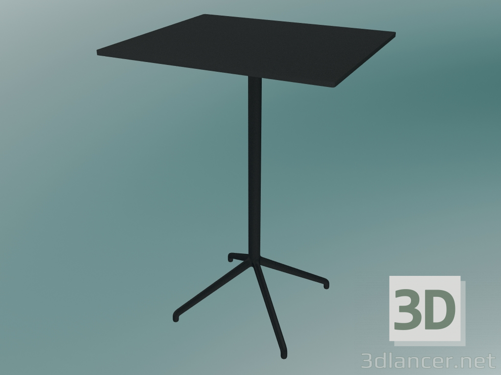 modello 3D Cafe table Still (65x75 cm, H 105 cm, Nero) - anteprima