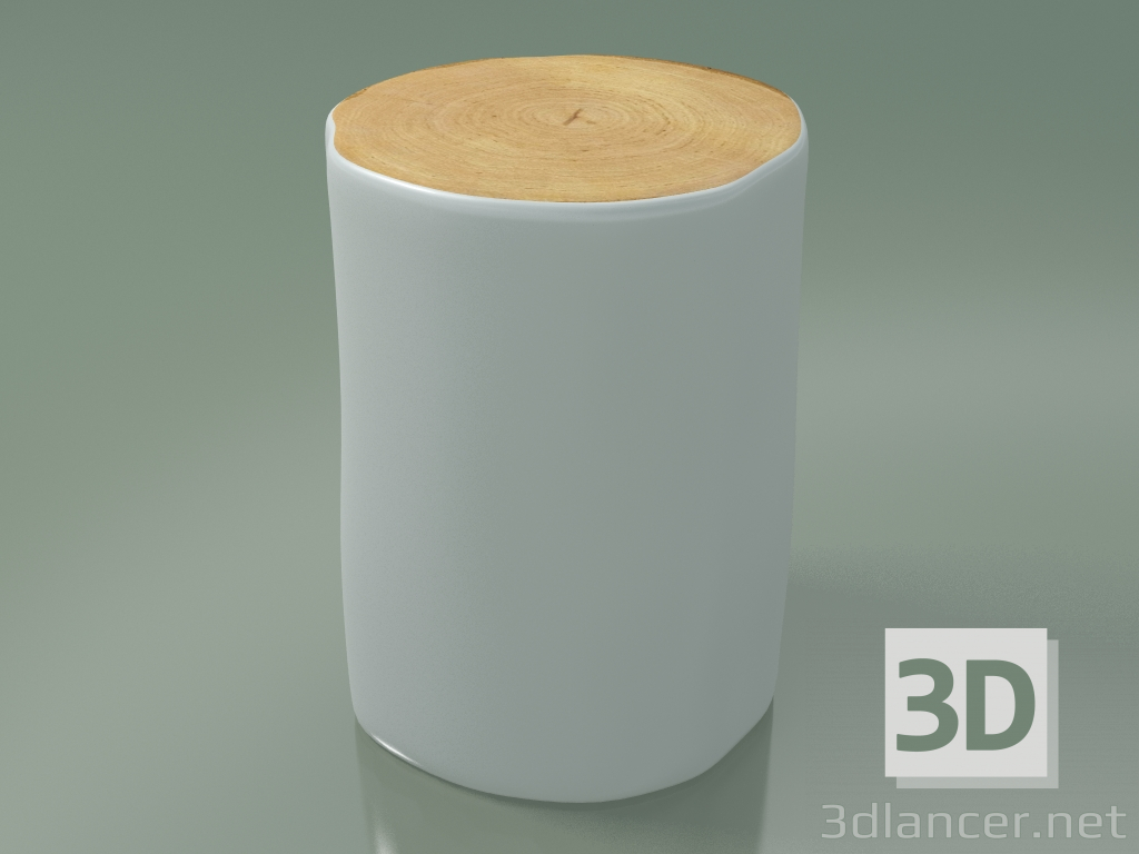 modello 3D Tronco sezione faggio (L, bianco lucido) - anteprima