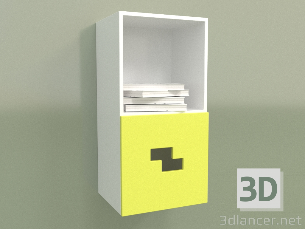 3D modeli Dikey duvar rafı-1 Tetris - önizleme