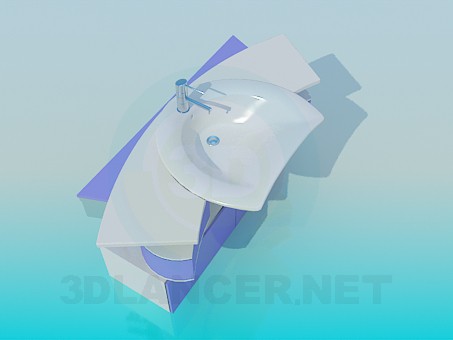 3d модель Раковина с выдвижными ящиками – превью 3d модель Раковина с выдвижными ящиками – превью