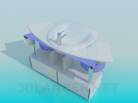 3d модель Раковина с выдвижными ящиками – превью 3d модель Раковина с выдвижными ящиками – превью