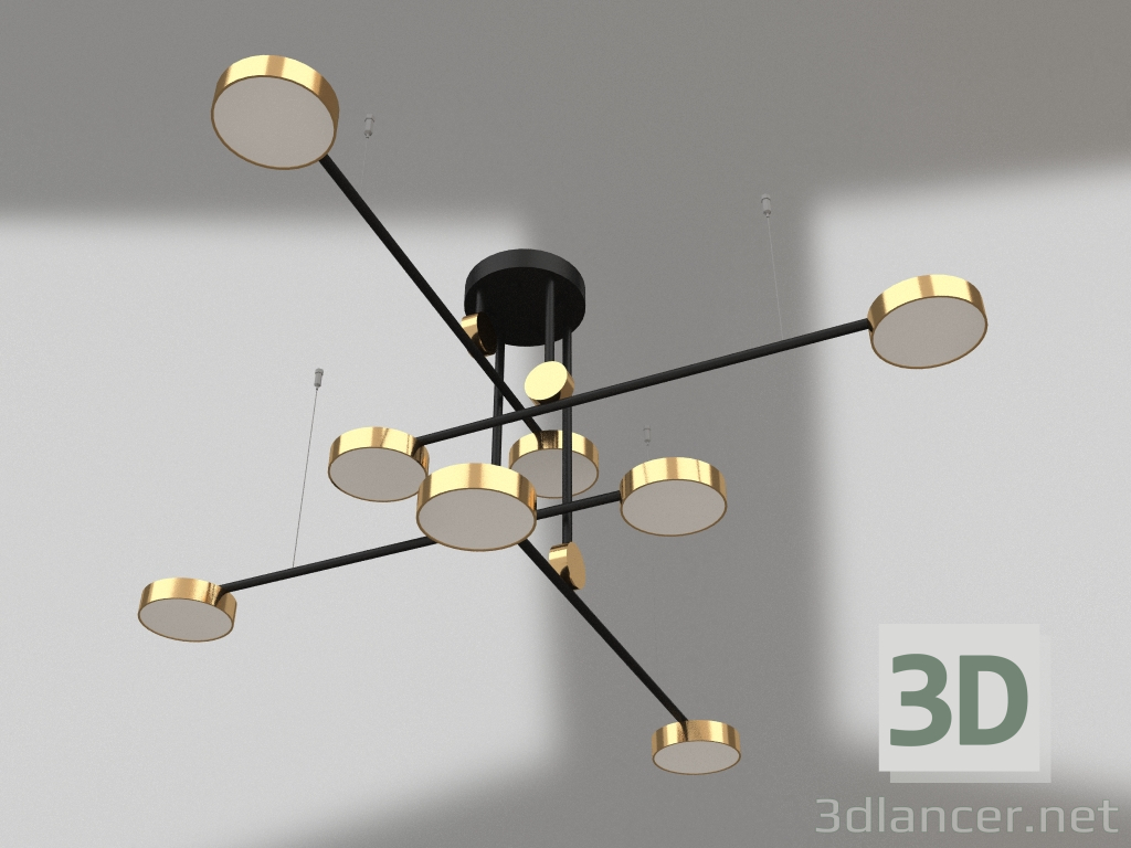 modello 3D Lampadario Rapis bronzo (07647-8.20) - anteprima
