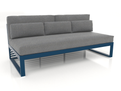 Sofá modular, seção 4, encosto alto (azul cinza)