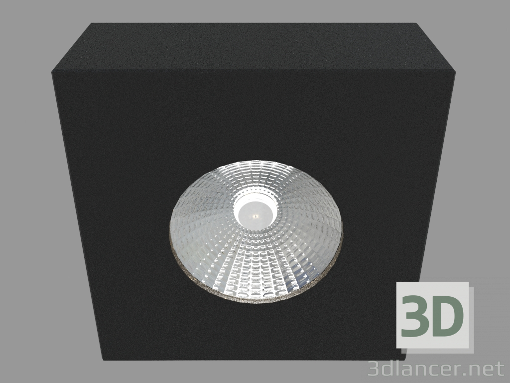 3d model Superficie luminaria LED (DL18812_7W Negro SQ) - vista previa