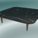 modèle 3D Table basse Fly (SC11, 120x120 N 32cm, piètement en chêne huilé fumé et plateau en marbre poli Nero - preview