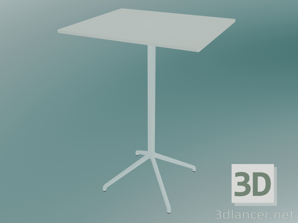 3 डी मॉडल कैफे टेबल स्टिल (65x75 सेमी, एच 105 सेमी, सफेद) - पूर्वावलोकन
