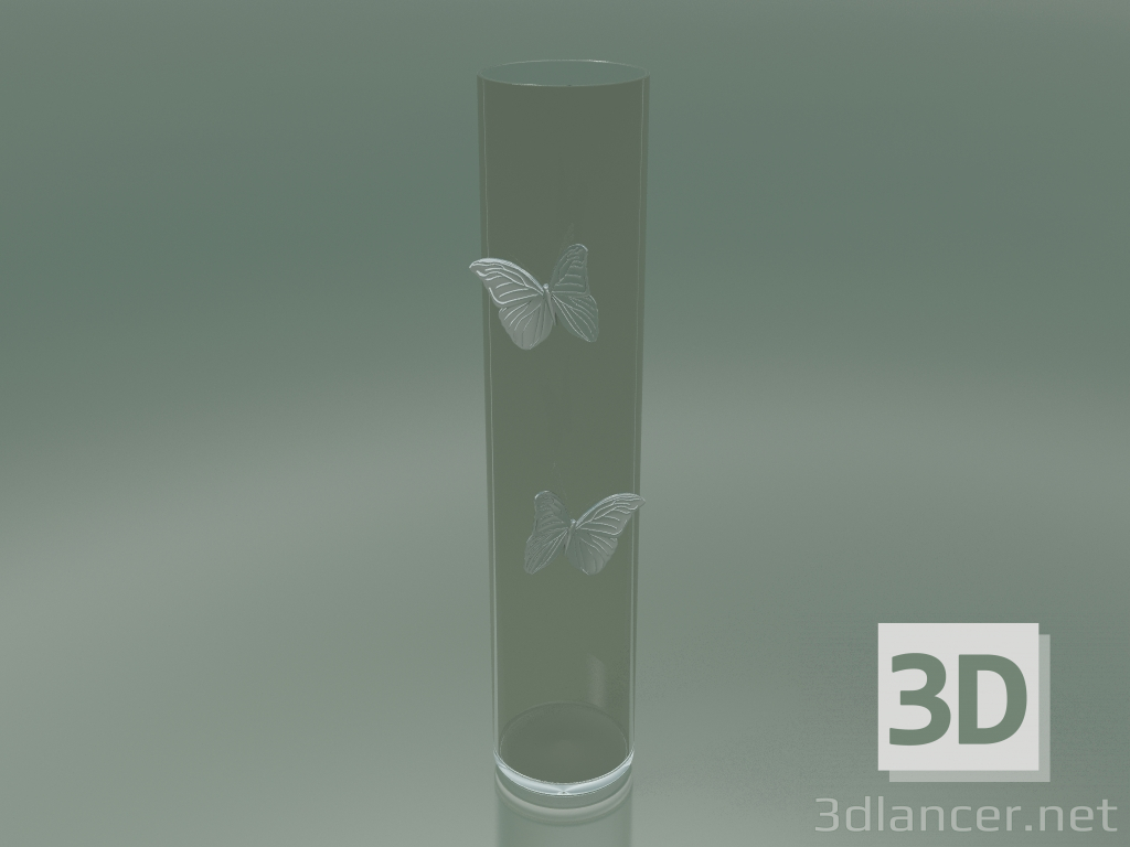 modello 3D Vaso Illusion Butterfly (H 120cm, D 25cm) - anteprima