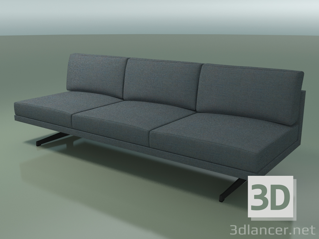 3d model Central module 5248 (H-legs, solid upholstery) - preview