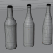 3d glass bottles model buy - render