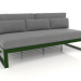 3d model Modular sofa, section 4, high back (Bottle green) - preview