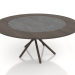 3d model Dining table Hector 120 (Extra Leaves Dark 120 - 170) - preview