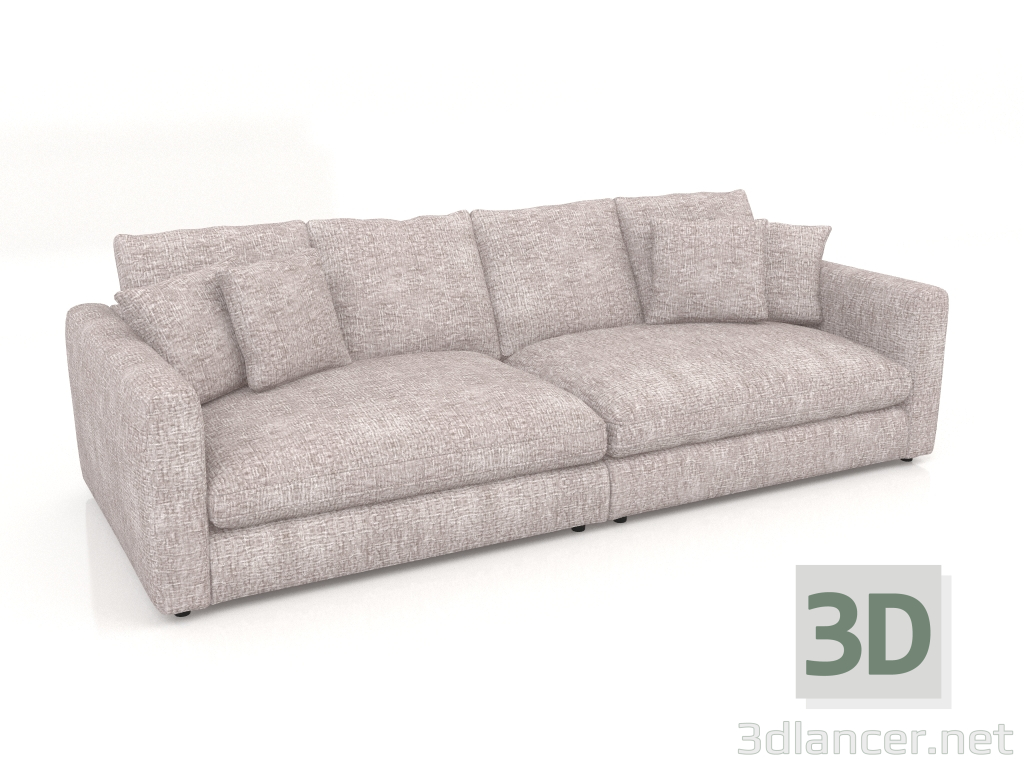 modèle 3D Canapé 3 places Sense (Gris Clair Soft) - preview