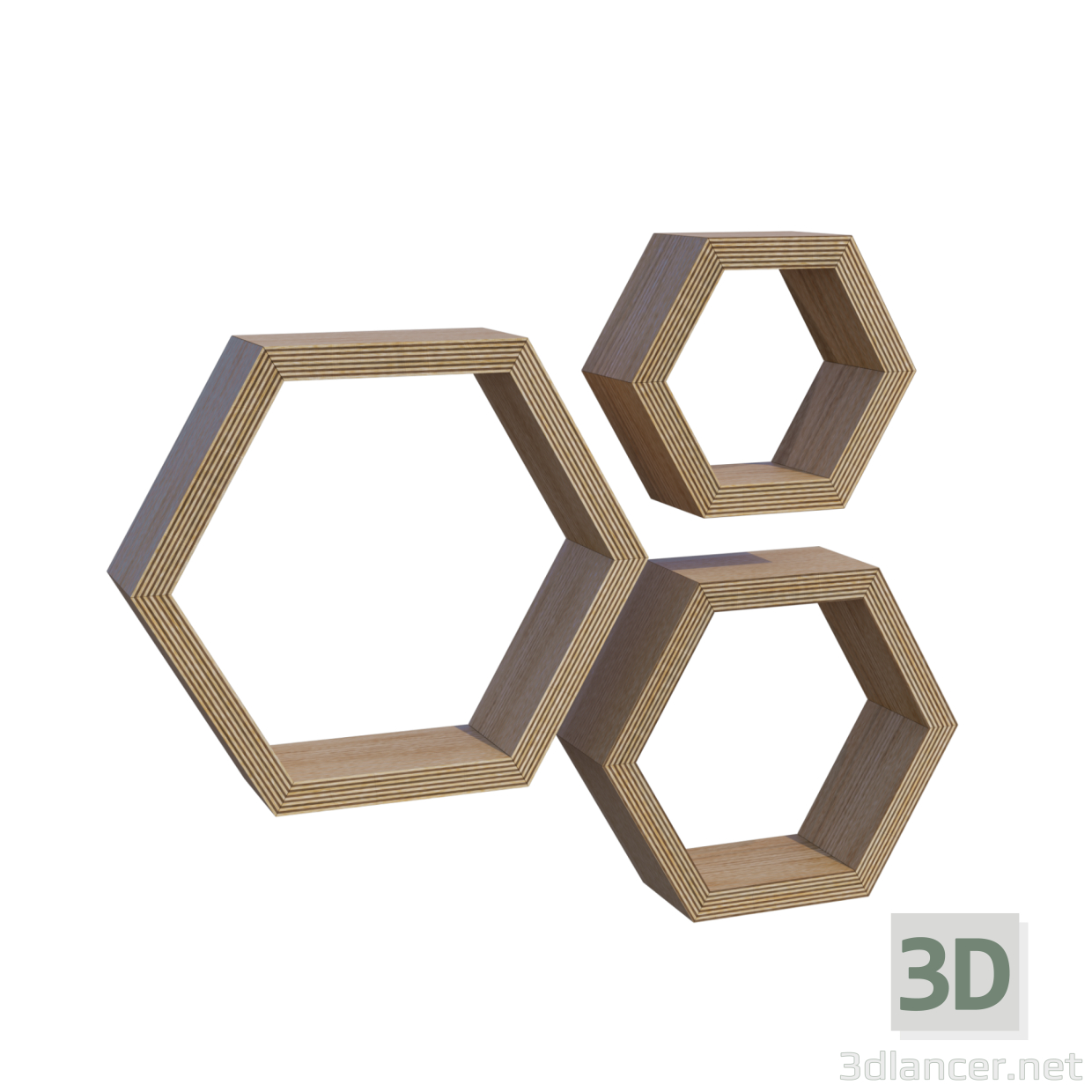 3D Dekoratif raflar modeli satın - render 3D Dekoratif raflar modeli satın - render