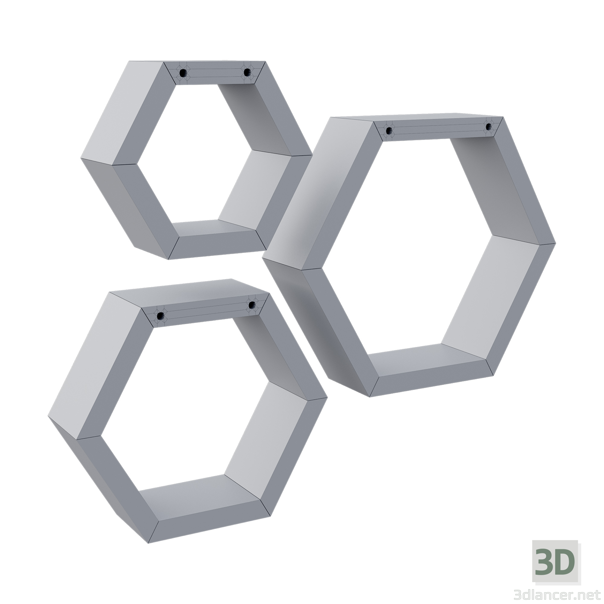 3D Dekoratif raflar modeli satın - render 3D Dekoratif raflar modeli satın - render
