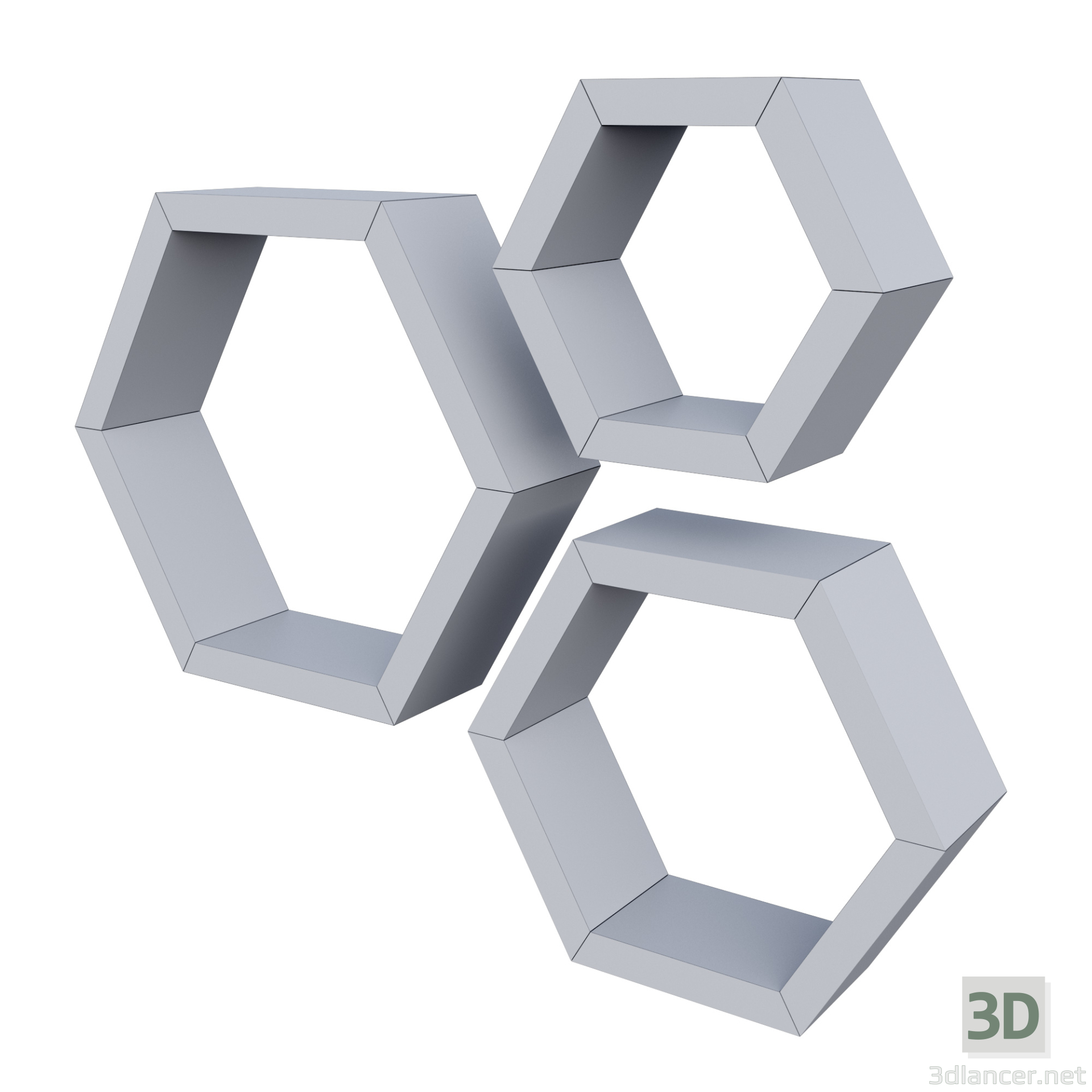 3D Dekoratif raflar modeli satın - render 3D Dekoratif raflar modeli satın - render
