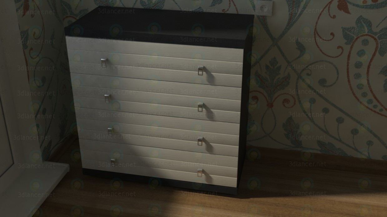 3d model chest of drawers - preview