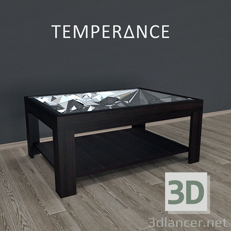 modèle 3D Table basse "Crystal" - preview