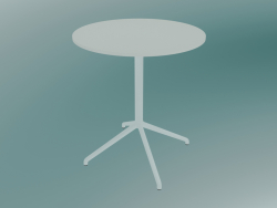 Kafe masası Hareketsiz (Ø65, Y 73 cm, Beyaz)