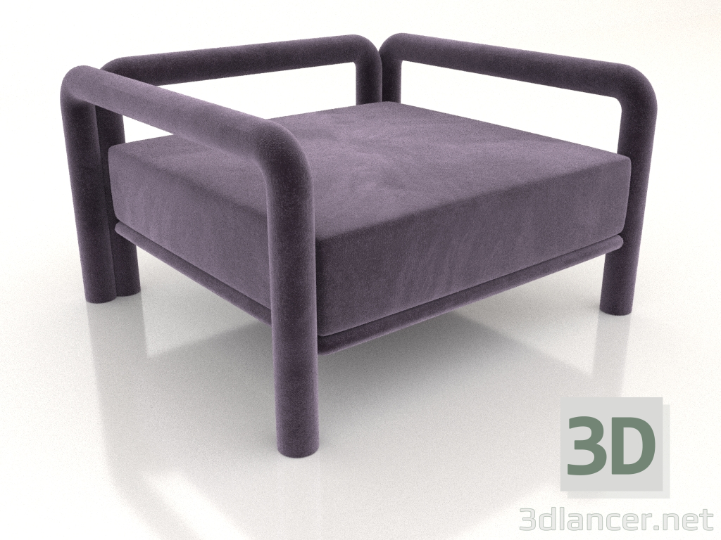 modello 3D Poltrona lounge vagante (4) - anteprima