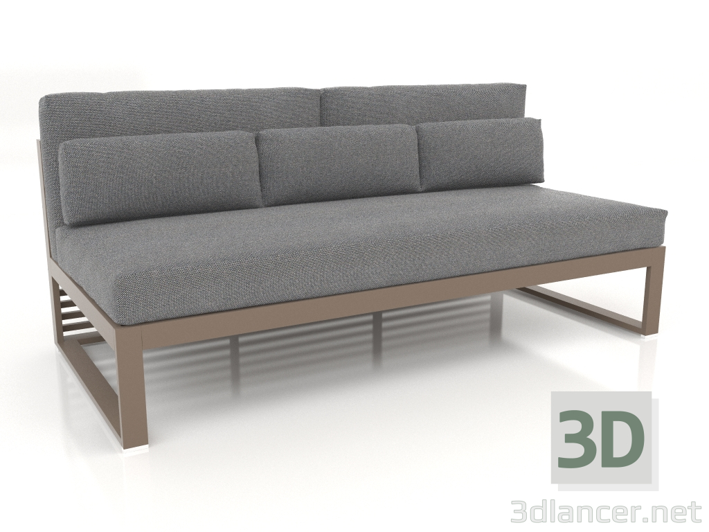 3d model Modular sofa, section 4, high back (Bronze) - preview