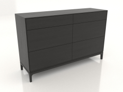 Cómoda FARGO 1500x450x950 mm (roble negro)