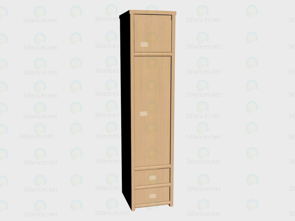 3d model Wardrobe 1 door - preview