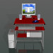 modèle 3D Bureau d'ordinateur - preview