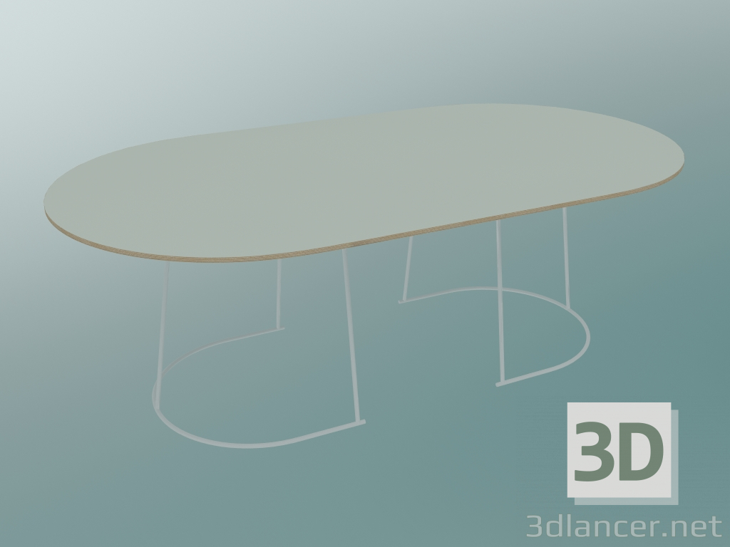 3 डी मॉडल कॉफी टेबल हवादार (बड़े, सफेद) - पूर्वावलोकन