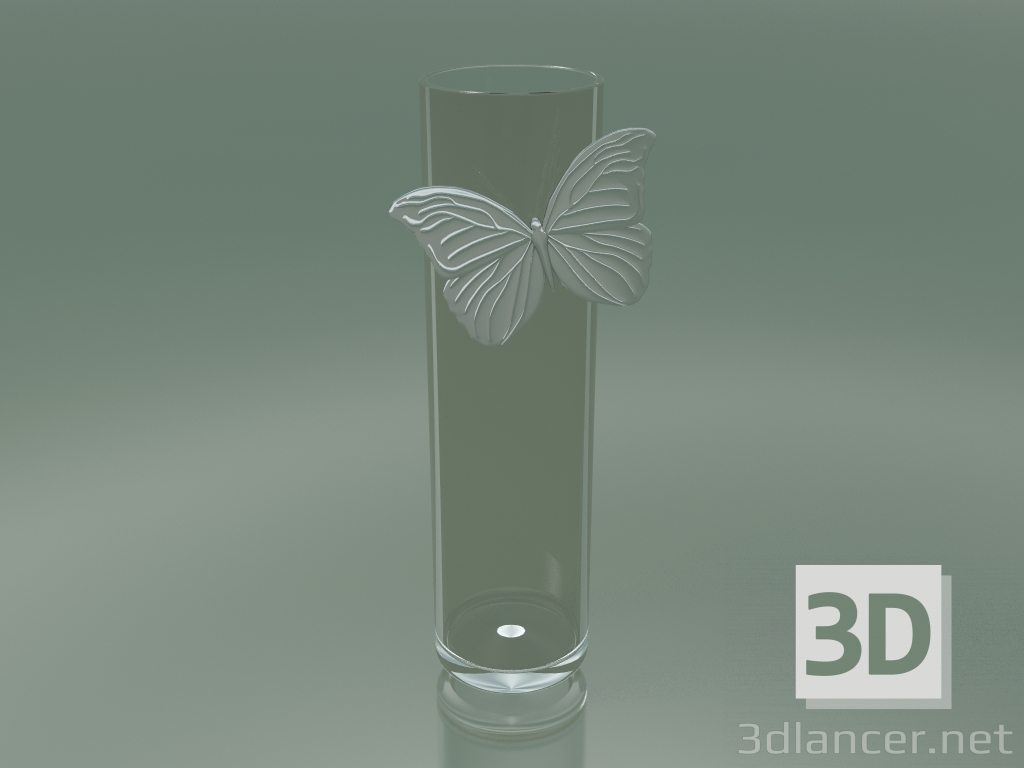 modello 3D Vaso Illusion Butterfly (H 56cm, D 15cm) - anteprima