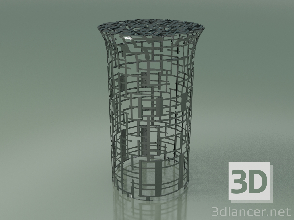 modello 3D Tavolino di servizio fatto a mano in lamiera d'acciaio (50) - anteprima