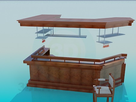 3d model Bar - vista previa