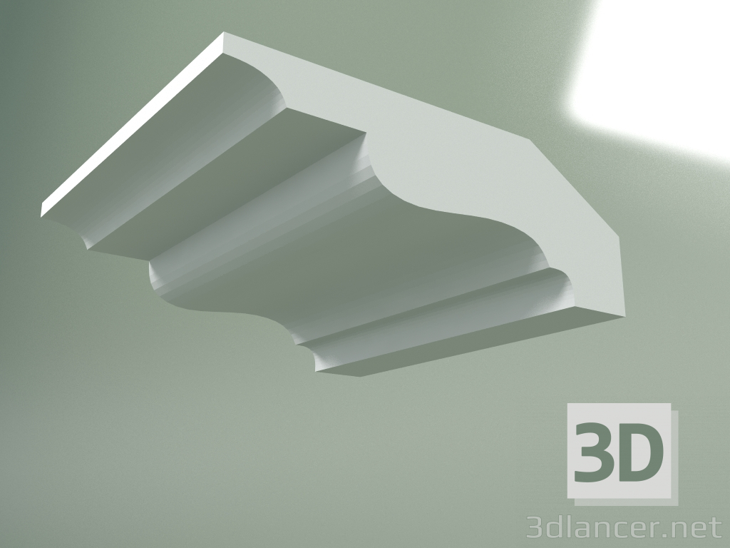 modello 3D Cornicione in gesso (zoccolo a soffitto) KT133 - anteprima
