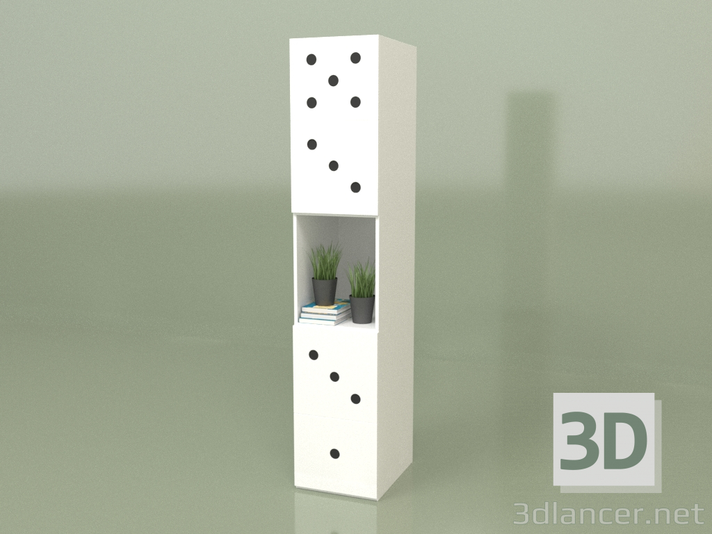 modèle 3D Bibliothèque grande Domino - preview