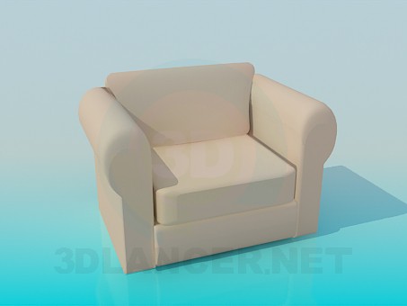 3d модель М'яке крісло – превью