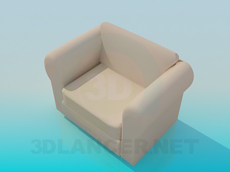 3d model Soft armchair - preview 3d model Soft armchair - preview