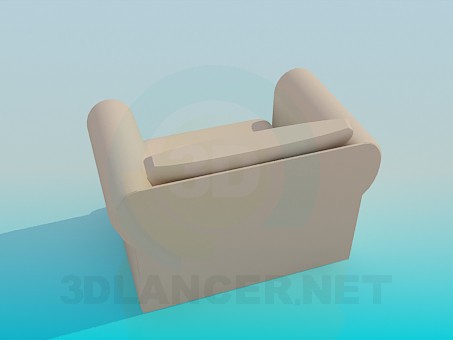 3d model Soft armchair - preview 3d model Soft armchair - preview