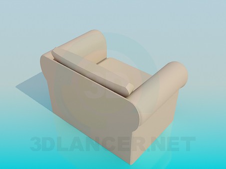 3d model Soft armchair - preview 3d model Soft armchair - preview