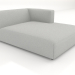 3D Modell Chaiselongue (L) 103x165 mit Armlehne rechts - Vorschau