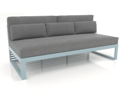 Modulares Sofa, Abschnitt 4, hohe Rückenlehne (Blaugrau)