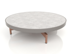 Round coffee table Ø90x22 (Quartz gray, DEKTON Kreta)