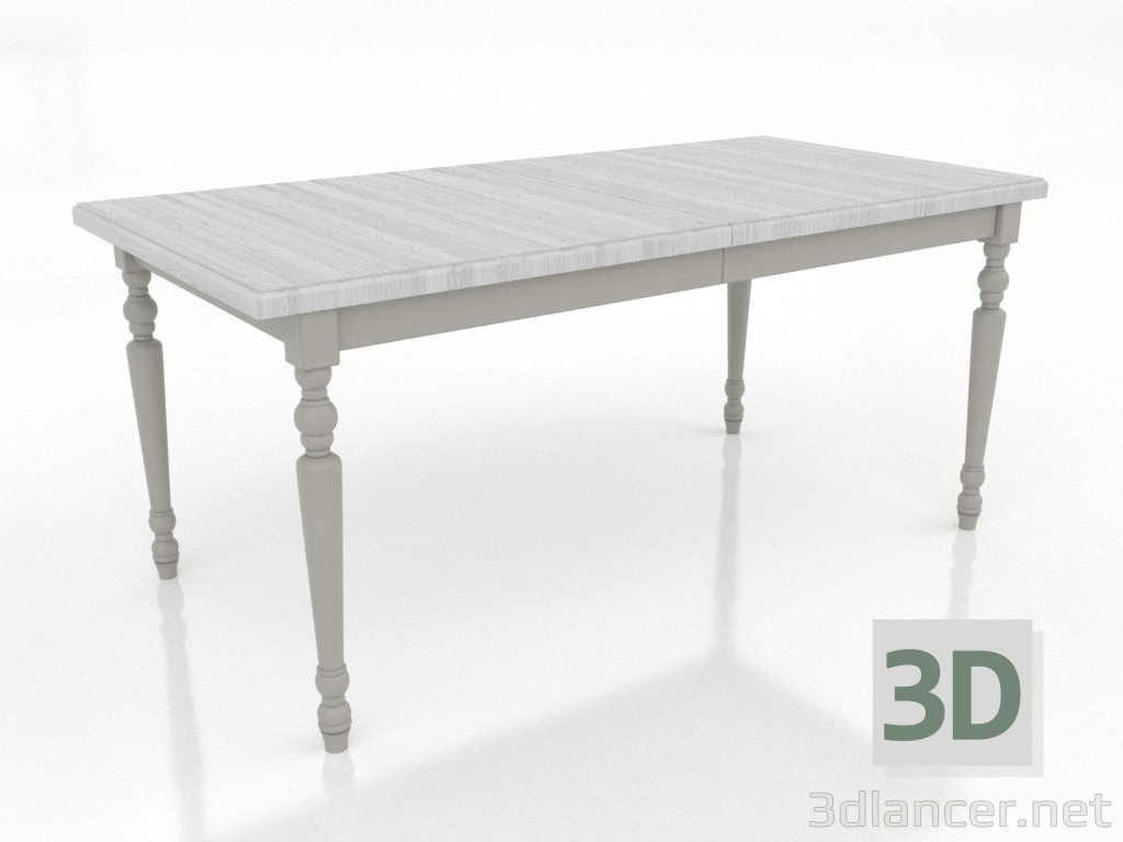 modèle 3D Table à manger 1600x800 mm (pliée, RAL 7044, blanc RAL 9010) - preview modèle 3D Table à manger 1600x800 mm (pliée, RAL 7044, blanc RAL 9010) - preview