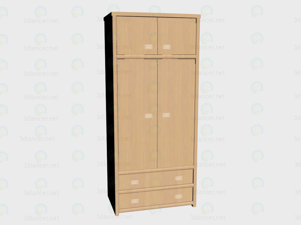 modèle 3D Armoire 2 portes - preview