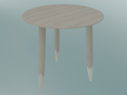 Table décorative Hoof (SW1, Ø50cm, H 50cm, Chêne huilé blanc)