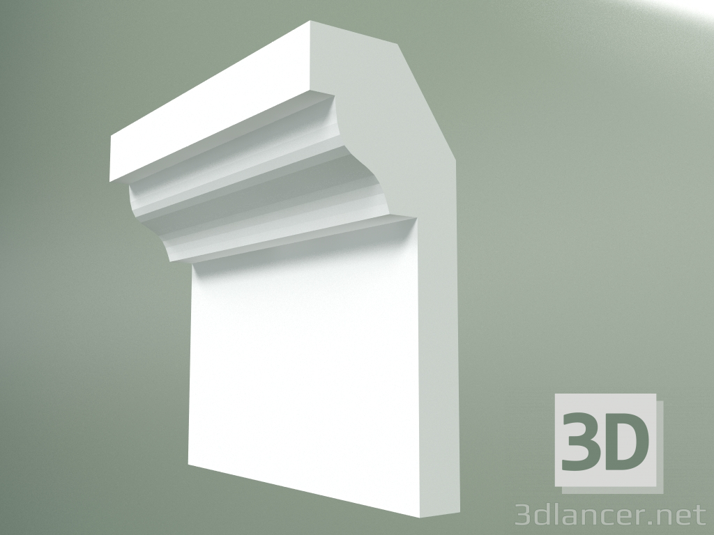 3D modeli Alçı korniş (tavan kaidesi) KT134 - önizleme