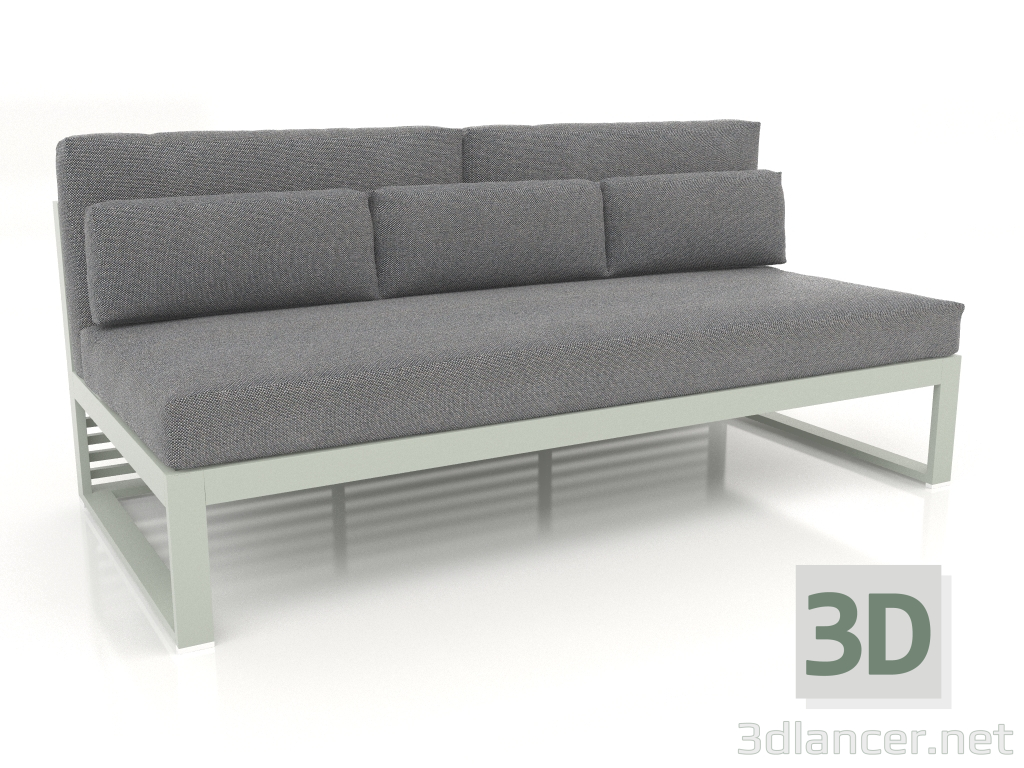 modello 3D Divano modulare, sezione 4, schienale alto (Grigio cemento) - anteprima