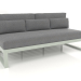 3d model Modular sofa, section 4, high back (Cement gray) - preview