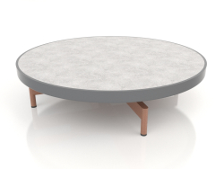 गोल कॉफी टेबल Ø90x22 (एन्थ्रेसाइट, डेकटन क्रेटा)