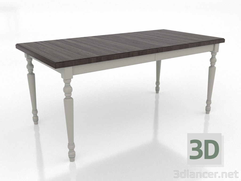 3d model Dining table 1600x800 mm (folded, RAL 7044, ash walnut) - preview 3d model Dining table 1600x800 mm (folded, RAL 7044, ash walnut) - preview